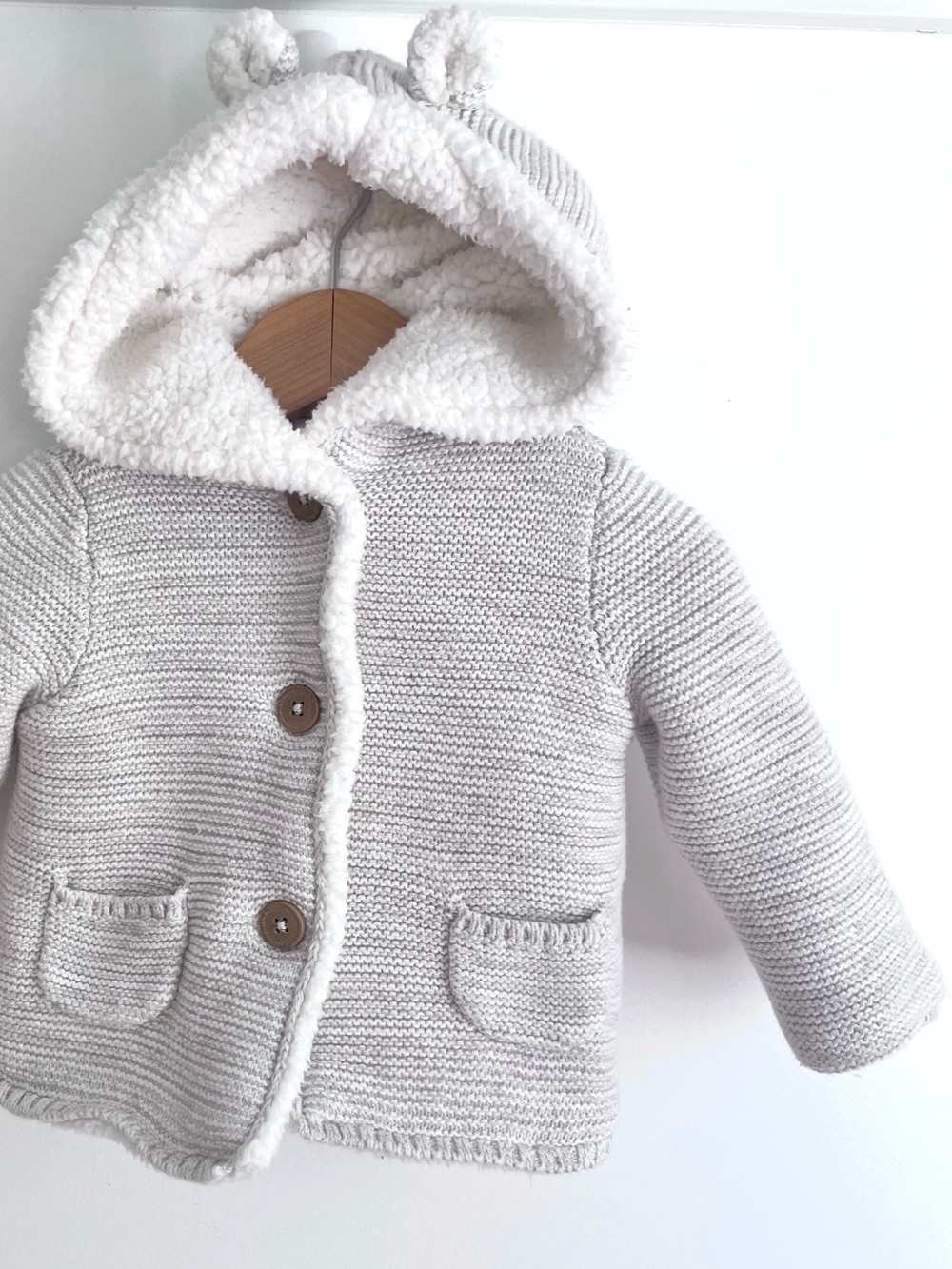 $14 💥NEW Sherpa Bear Ears Teddy Coat /Hooded Cardigan Sweater, Unisex